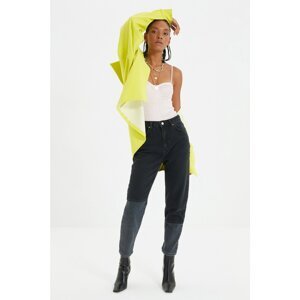 Trendyol Anthracite Color Block High Waist Mom Jeans