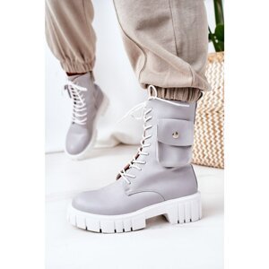 Insulated Boots With A Pocket Light Grey Awesome