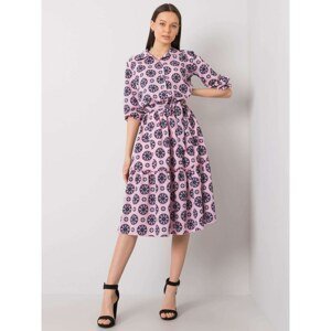 Lilac dress with prints Avelina