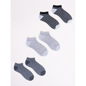 Yoclub Ankle Cotton Socks Patterns Colors SK-59/3PAK/MAN/001