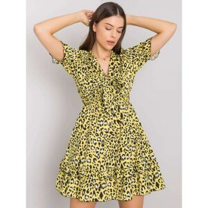 Irene's yellow leopard dress