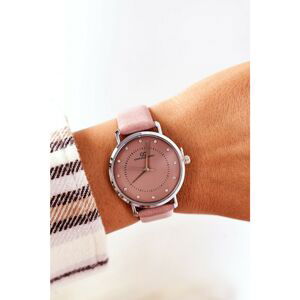 Watch On A Leather Strap Giorgio&Dario Pink
