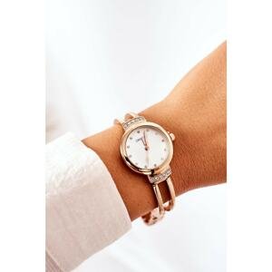 Small Watch On Bracelet With Cubic Zirconia ERNEST Rose Gold