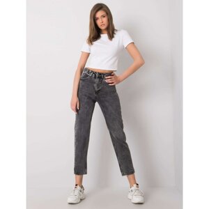 RUE PARIS Dark gray high waist jeans