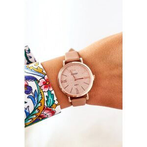 Watch On A Leather Strap Nickel Free ERNEST Nude