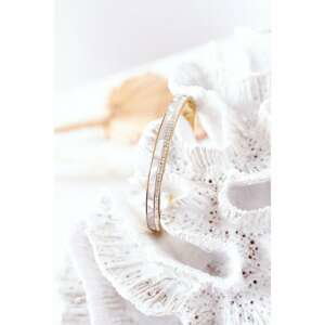 Bracelet with cubic zirconia with pearl gold