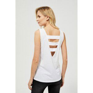 Top with open back - white