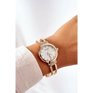 Small Watch On Bracelet With Cubic Zirconia ERNEST Gold
