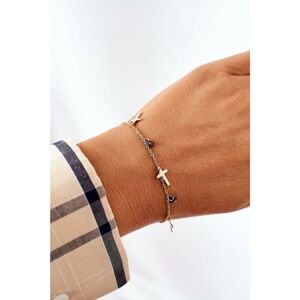 Chain Bracelet With Crosses Gold
