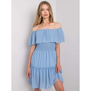 Blue dress with a frill