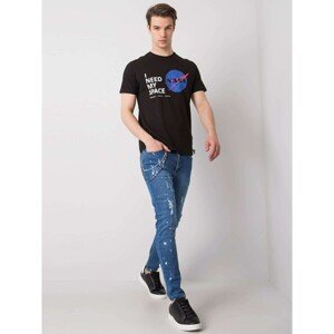 Men's blue ripped jeans