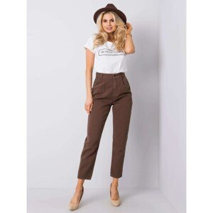 RUE PARIS Brown mom jeans