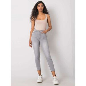 Kaleena grey jeans slim fit