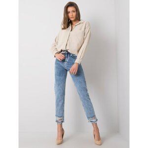 Blue distressed jeans from Leif RUE PARIS