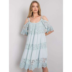 OH BELLA Mint dress with bare shoulders
