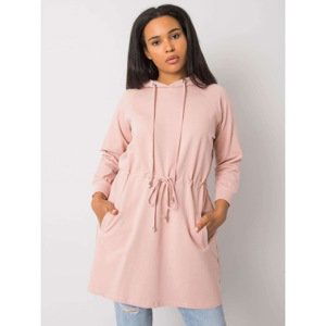 Dusty pink plus size hoodie Norina