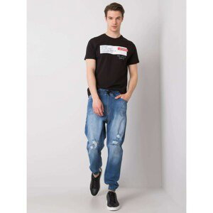 Men's Blue Denim Jeans with Holes