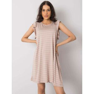 RUE PARIS Beige casual dress