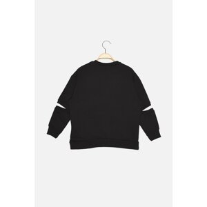 Trendyol Black Cut Out Detailed Knitted Slim Sweatshirt
