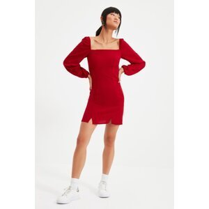 Trendyol Claret Red Slit Dress