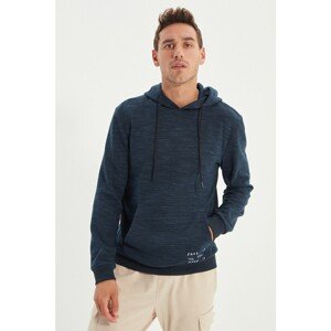 Trendyol Navy Men Regular Fit Hoodie Sweatshirt