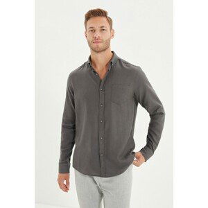 Trendyol Anthracite Men's Slim Fit Buttoned Collar Shirt
