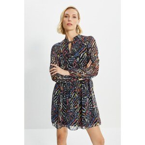 Trendyol Multicolored Collar Detailed Patterned Dress