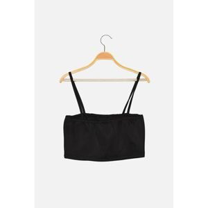 Trendyol Black Diving Cloth Crop Knitted Blouse