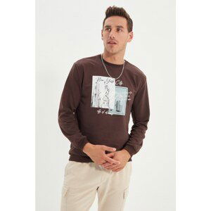 Trendyol Brown Men's Regular Fit Sweatshirt