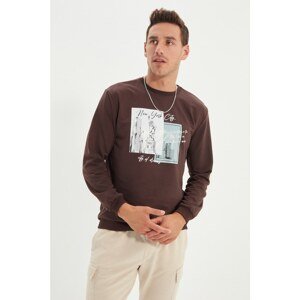 Trendyol Brown Men's Regular Fit Sweatshirt