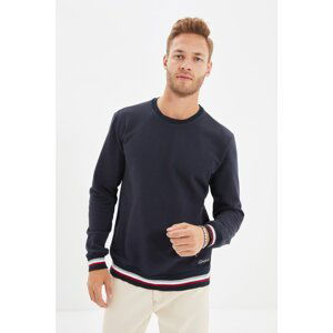 Trendyol Navy Men Regular Fit Crew Neck Sweatshirt