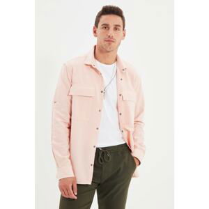 Trendyol Pink Men Regular Fit Shirt Collar Big Pocket Cuffed Shirt