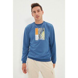 Trendyol Indigo Men's Regular Fit Sweatshirt