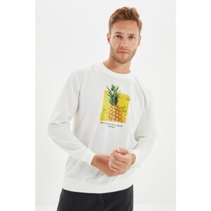 Trendyol Ecru Men's Regular Fit Sweatshirt