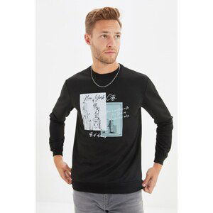 Trendyol Black Men's Regular Fit Sweatshirt