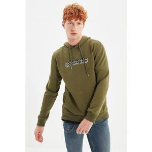 Trendyol Khaki Men Regular Fit Printed Sweatshirt