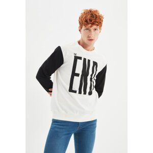 Trendyol White Men Regular Fit Regular Fit Sweatshirt