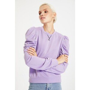 Trendyol Lilac Ruffle Detailed Knitted Sweatshirt