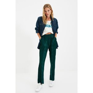 Trendyol Green Pleated Knitted Trousers
