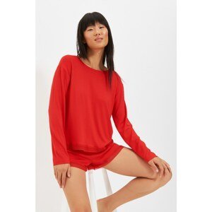 Trendyol Pajama Set - Red - Plain