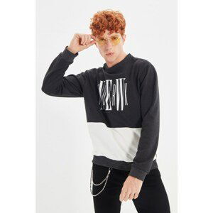 Trendyol Anthracite Men Regular Fit Crew Neck Sweatshirt