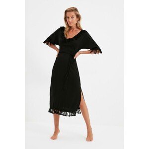 Trendyol Black Tassel Detailed Beach Dress
