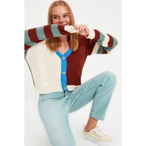 Trendyol Stone Knit Detailed Knitwear Cardigan