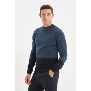 Trendyol Sweater - Navy blue - Slim fit