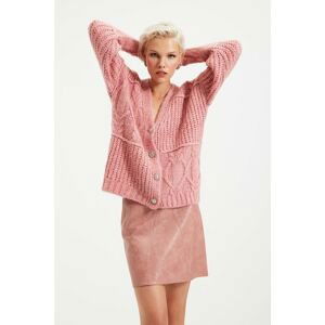 Trendyol Dried Rose Button Detailed Knitwear Cardigan