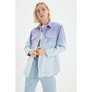 Trendyol Multi Color Color Block Denim Shirt