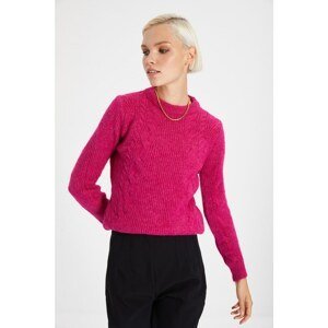 Trendyol Fuchsia Crew Neck Knitwear Sweater