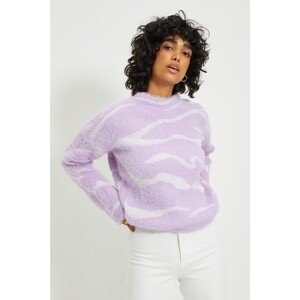 Trendyol Lilac Beard Rope Knitwear Sweater