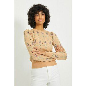 Trendyol Camel Jacquard Knitwear Sweater