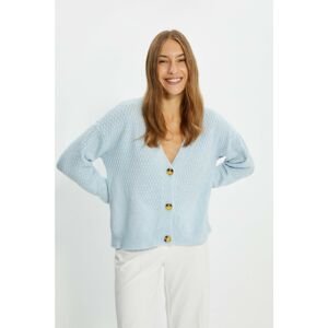Trendyol Light Blue Knit Detailed Knitwear Cardigan